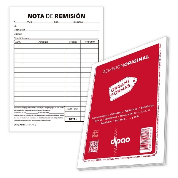 BLOCK REMISION ESQUELA ORIGINAL 40H. DIPAO